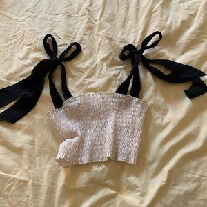 Zara tie shoulder top